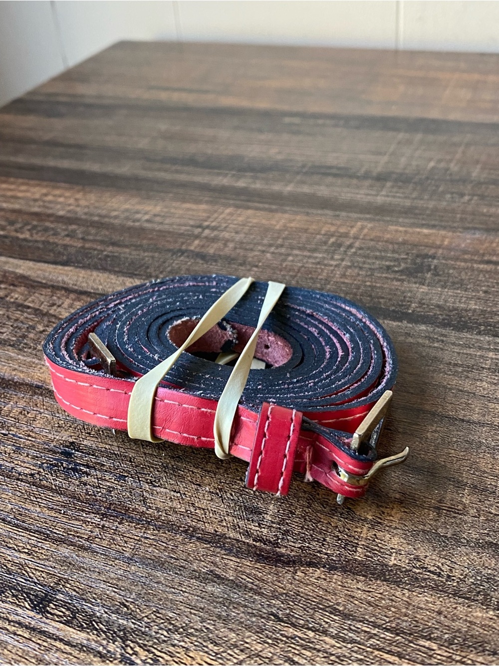 Leather Skinny Belt, 28”